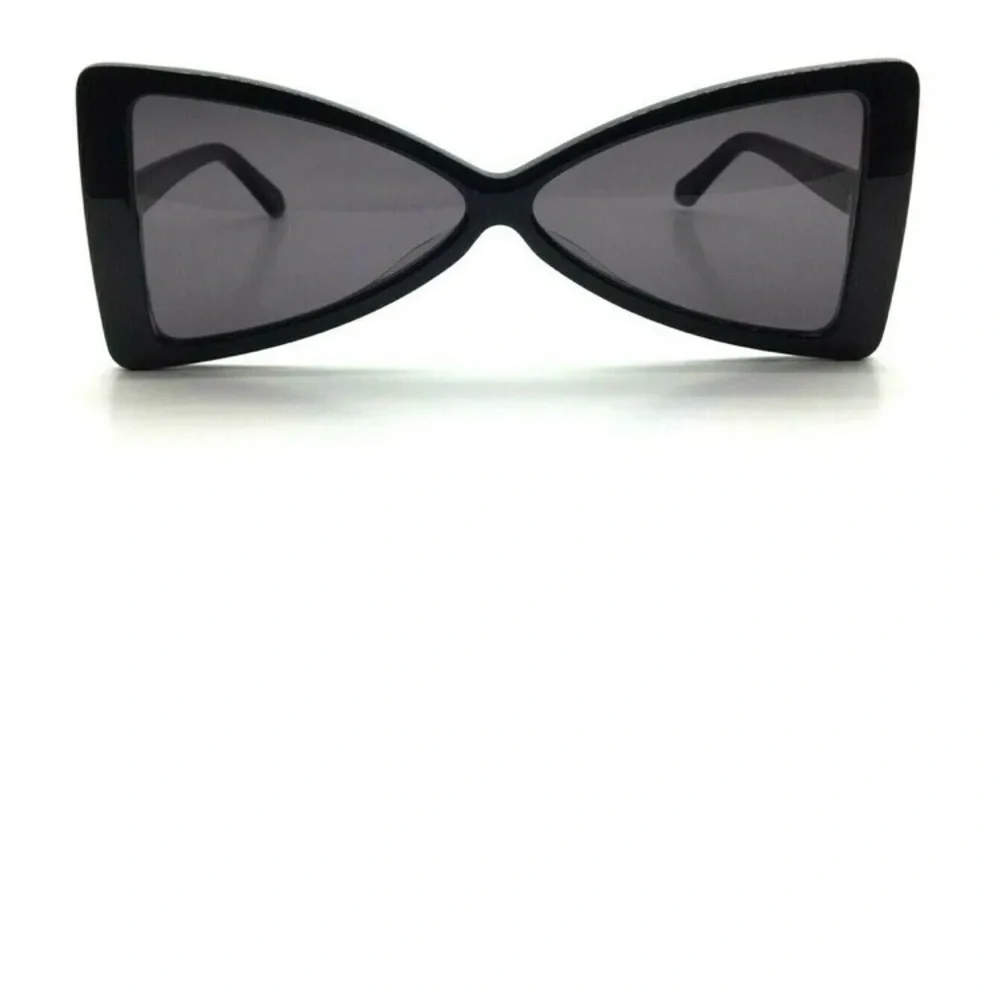 Karen Walker Black Cat-Eye Triangular Sunglasses